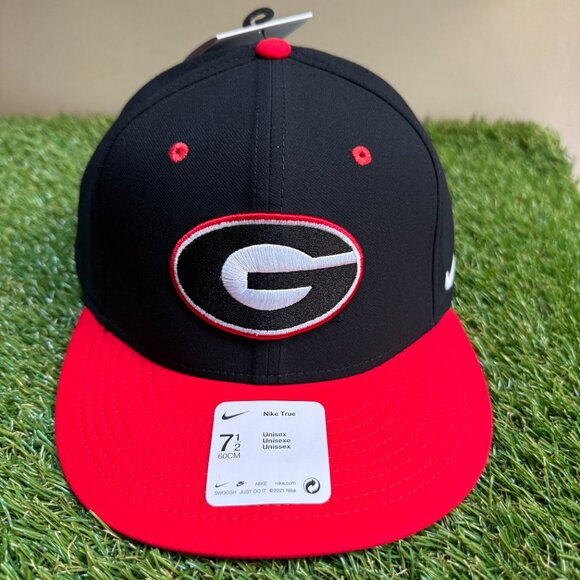 Nike UGA Dawgs Georgia Bulldogs Baseball Team Issued Fitted Cap Hat Black - Picture 14 of 15